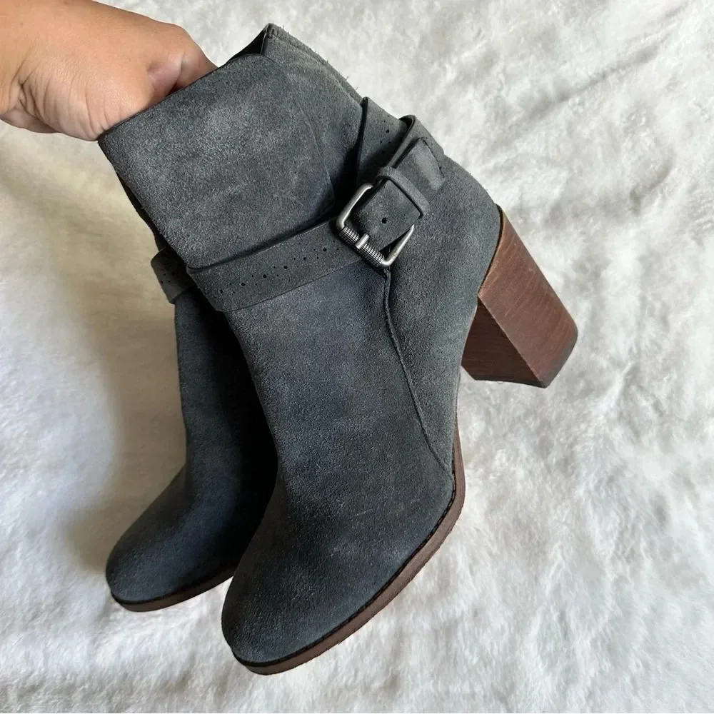 Splendid Women’s Callen Suede Buckle Ankle Bootie Size 9